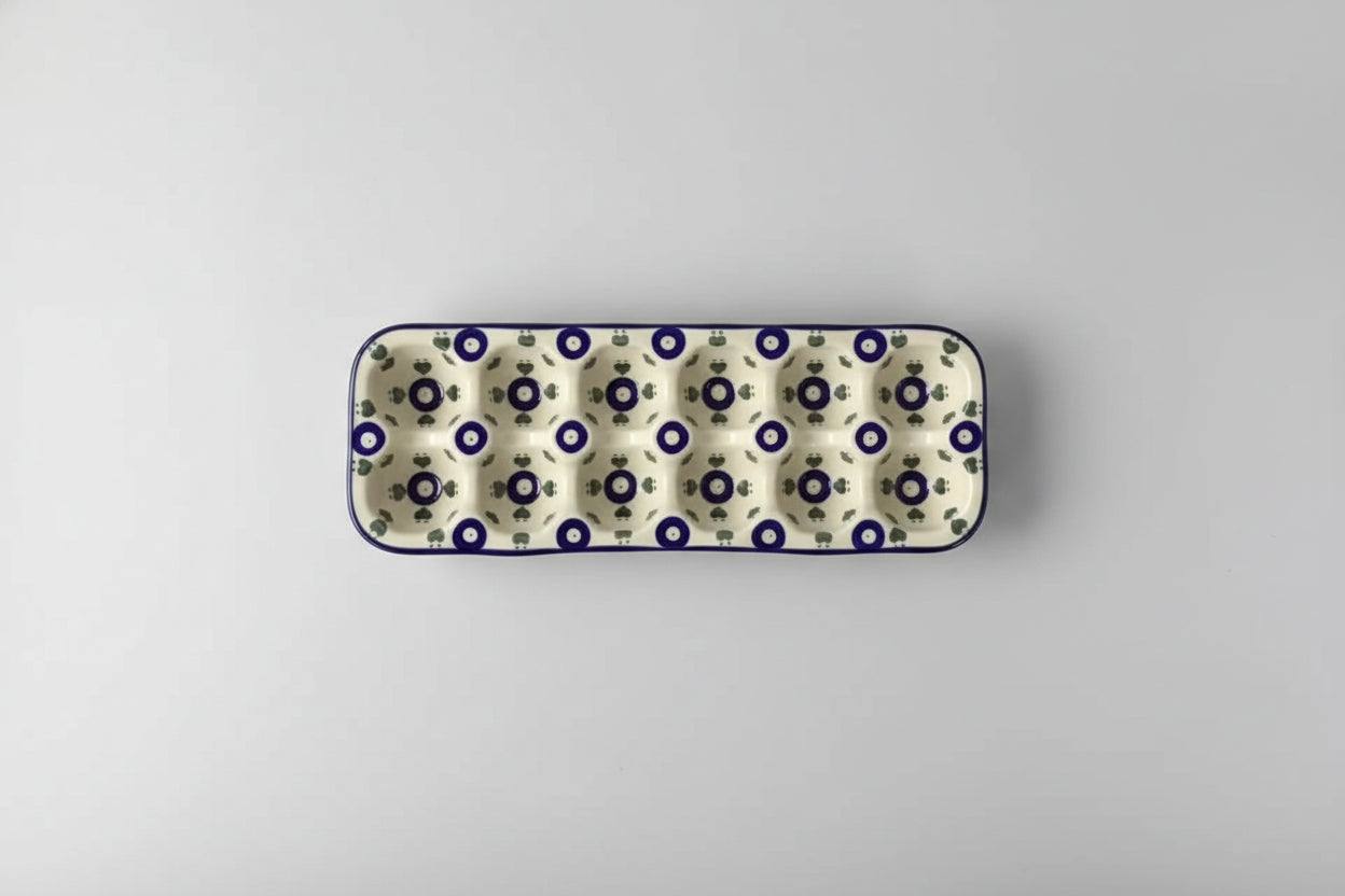 Polish Pottery Egg Dish, Ceramika Art, BLEEDI
