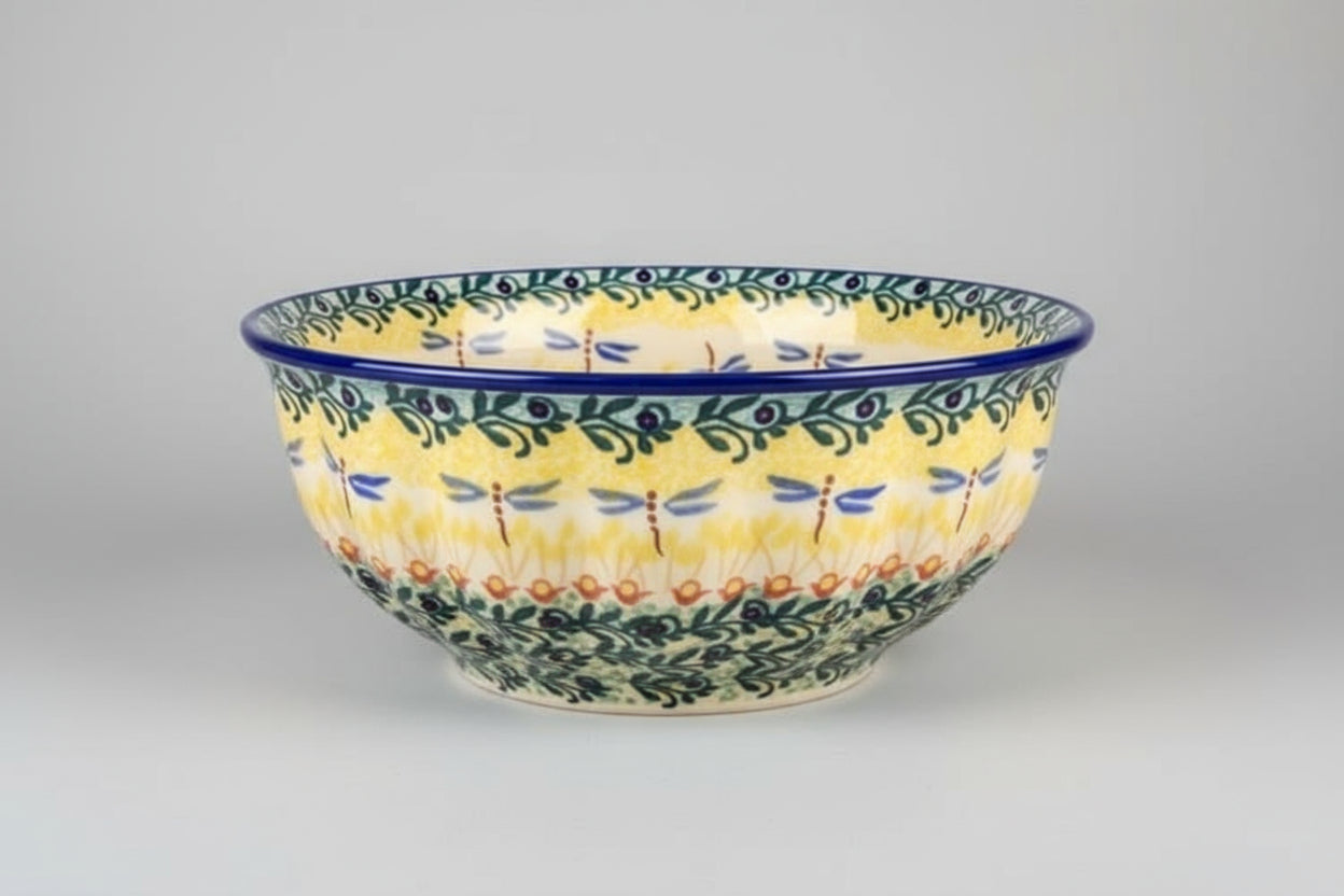 Polish Pottery Bowl, Manufaktura, Dragonfly