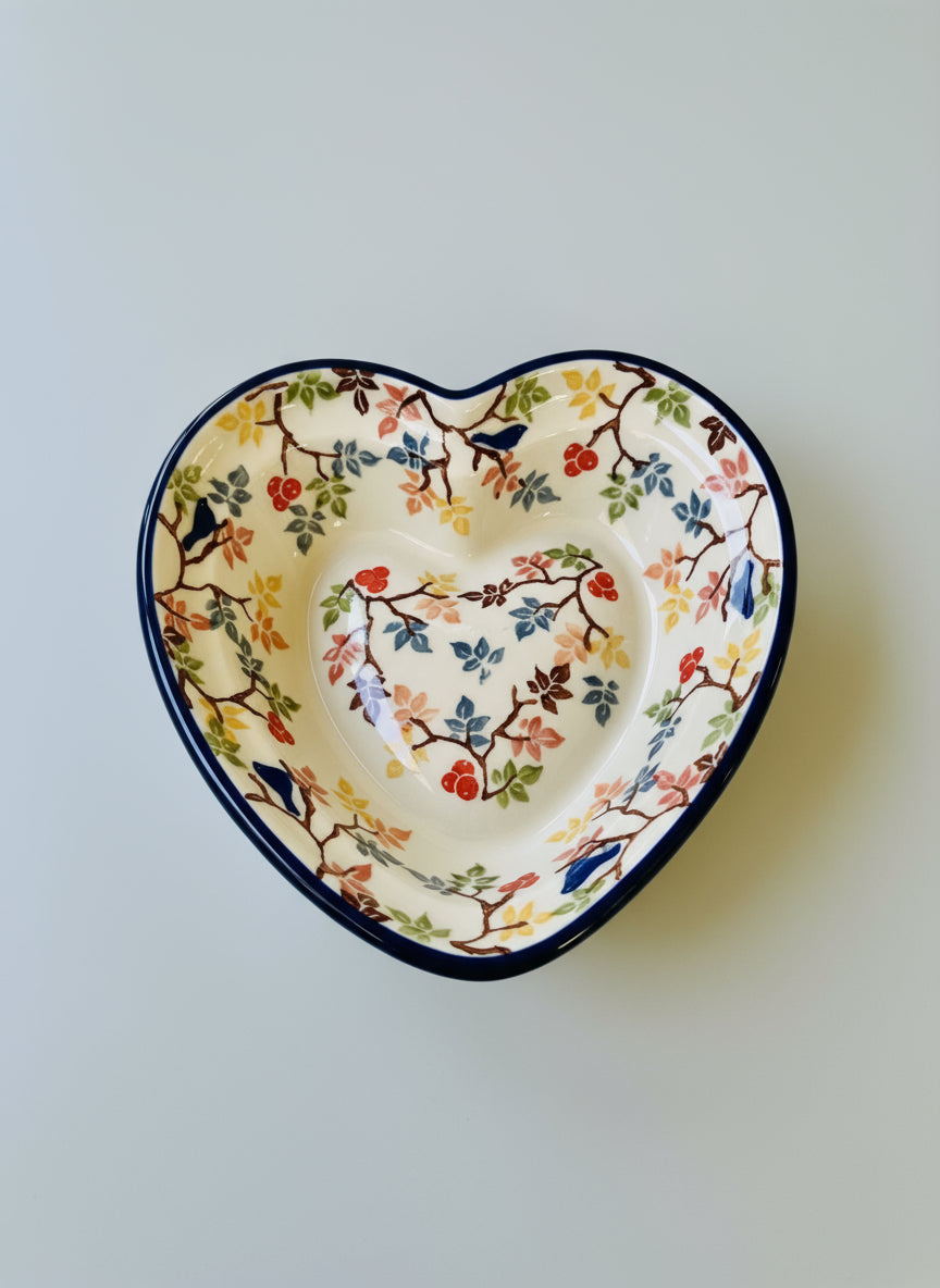 Polish Pottery Bowl, Ceramika Art. Fall Branches