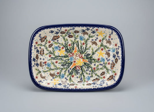 Polish Pottery Platter, Vena, Under the Sea