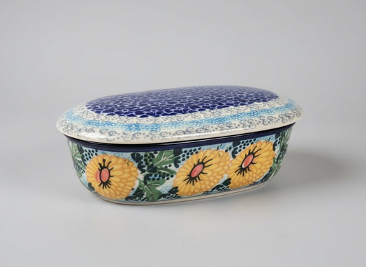 Polish Pottery Box with Cover, Ceramika Art. U4400