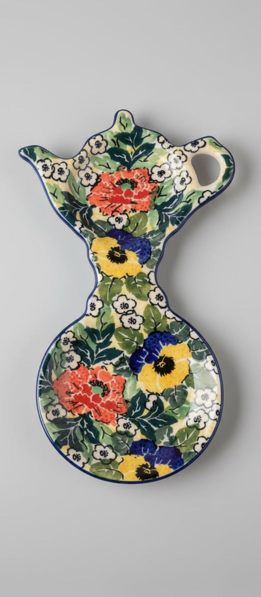 Polish Pottery Tea Bag/Mug Holder, Ceramika Art. U4704