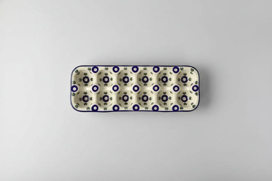 Polish Pottery Egg Dish, Ceramika Art, BLEEDI