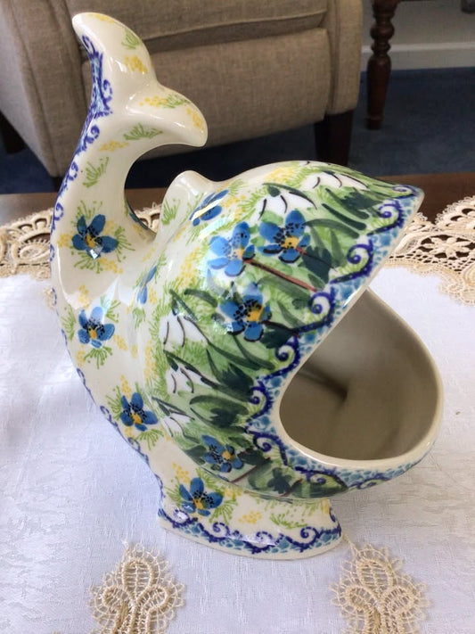 Polish Pottery Salt Cellar, Sponge Holder, Ceramika Art. U5071