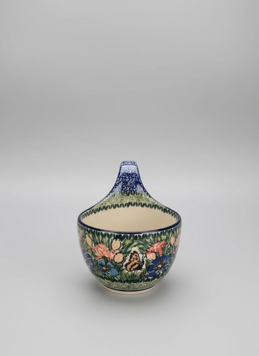 Polish Pottery Loop Handle Bowl, Ceramika Art., U3751