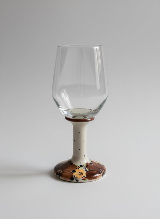 Polish Pottery Wine Glass, 12 oz., Galia