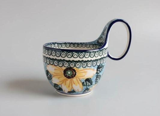 Polish Pottery Loop Handle Bowl, Ceramika Art.