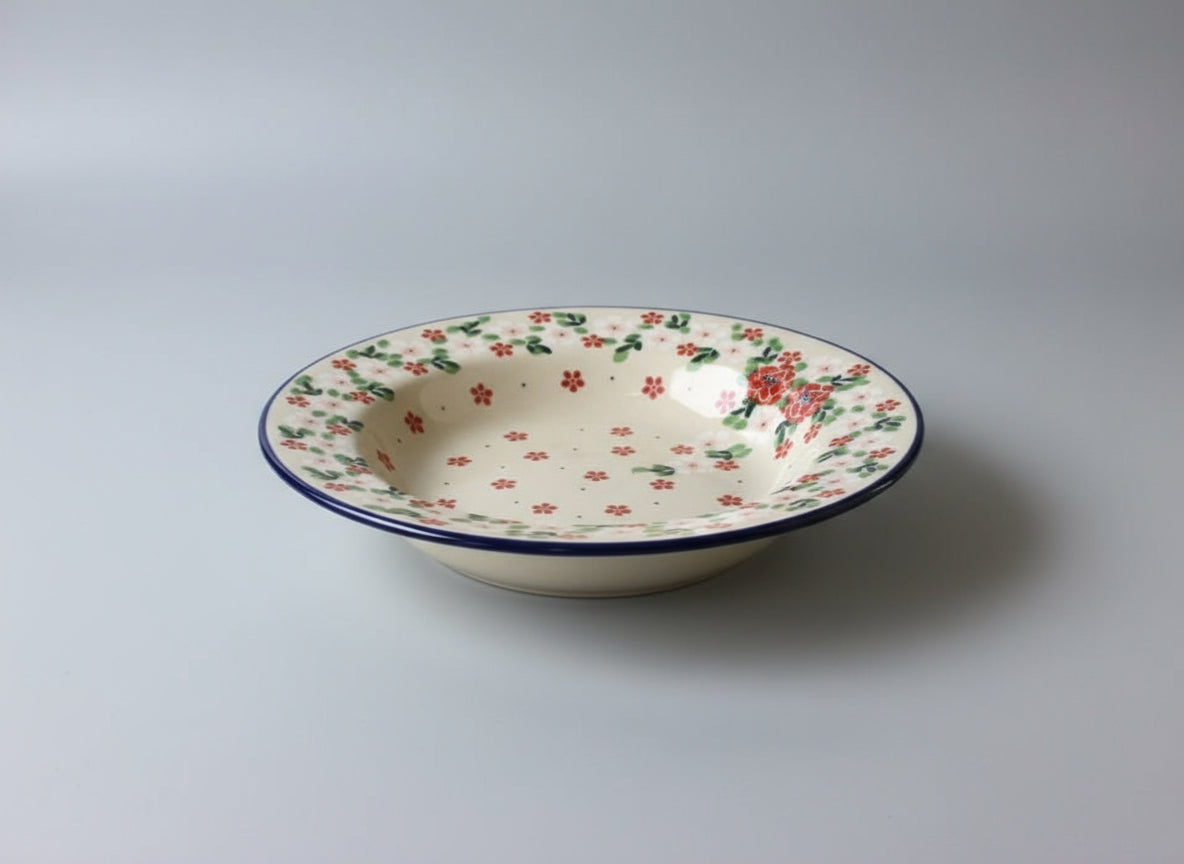 Polish Pottery Bowl with Lip, Ceramika Art.
