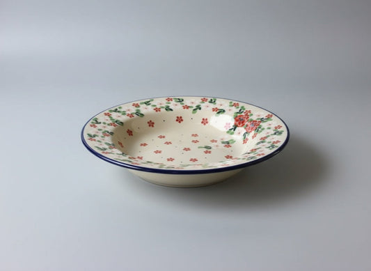 Polish Pottery Bowl with Lip, Ceramika Art.
