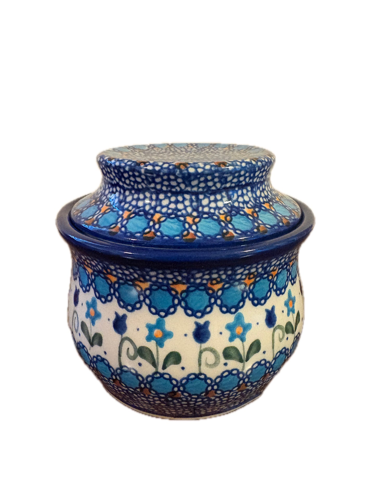 Polish Pottery Butter Bell, Vena